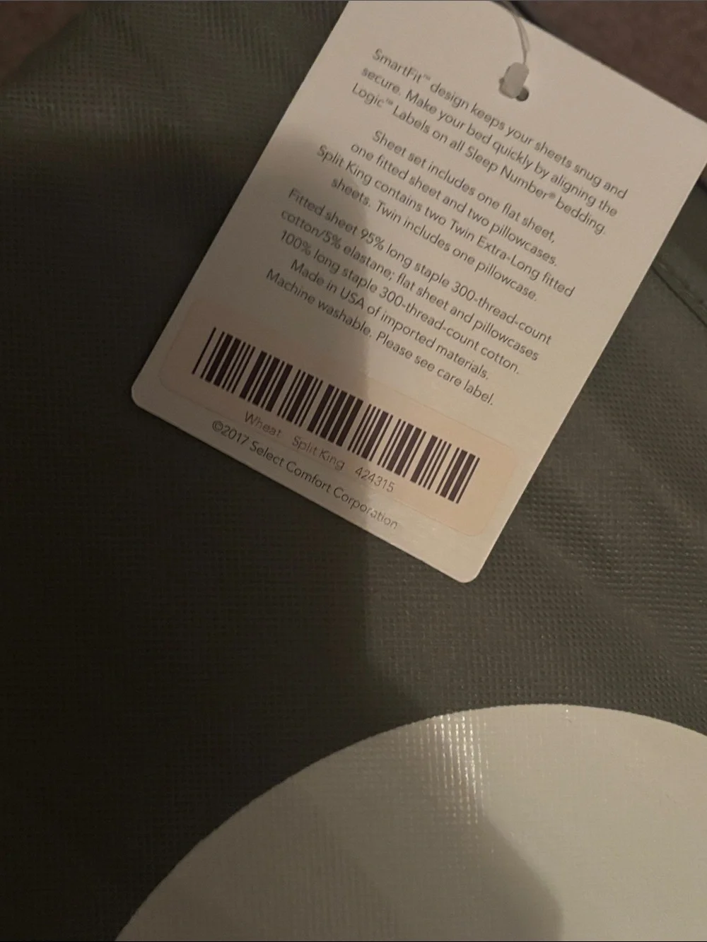 Sleep Number NEW Cotton Split King Sheet Set Wheat